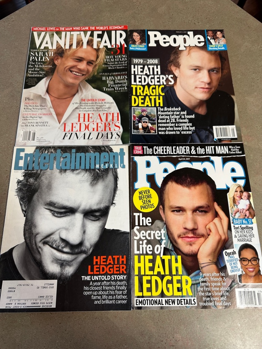 Set of 4 Heath Ledger Magazines